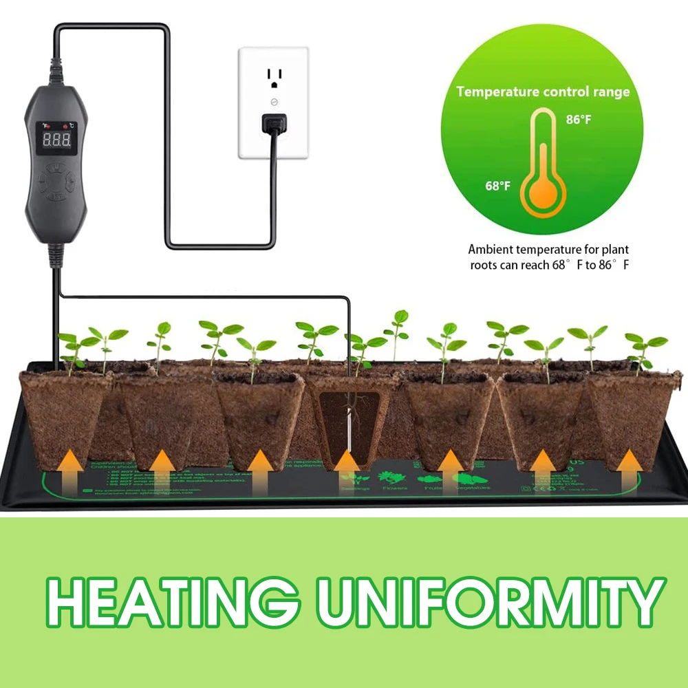 50W EU-US/UK/AU Adjustable The - огляд і ціна Seedling Heat Pad