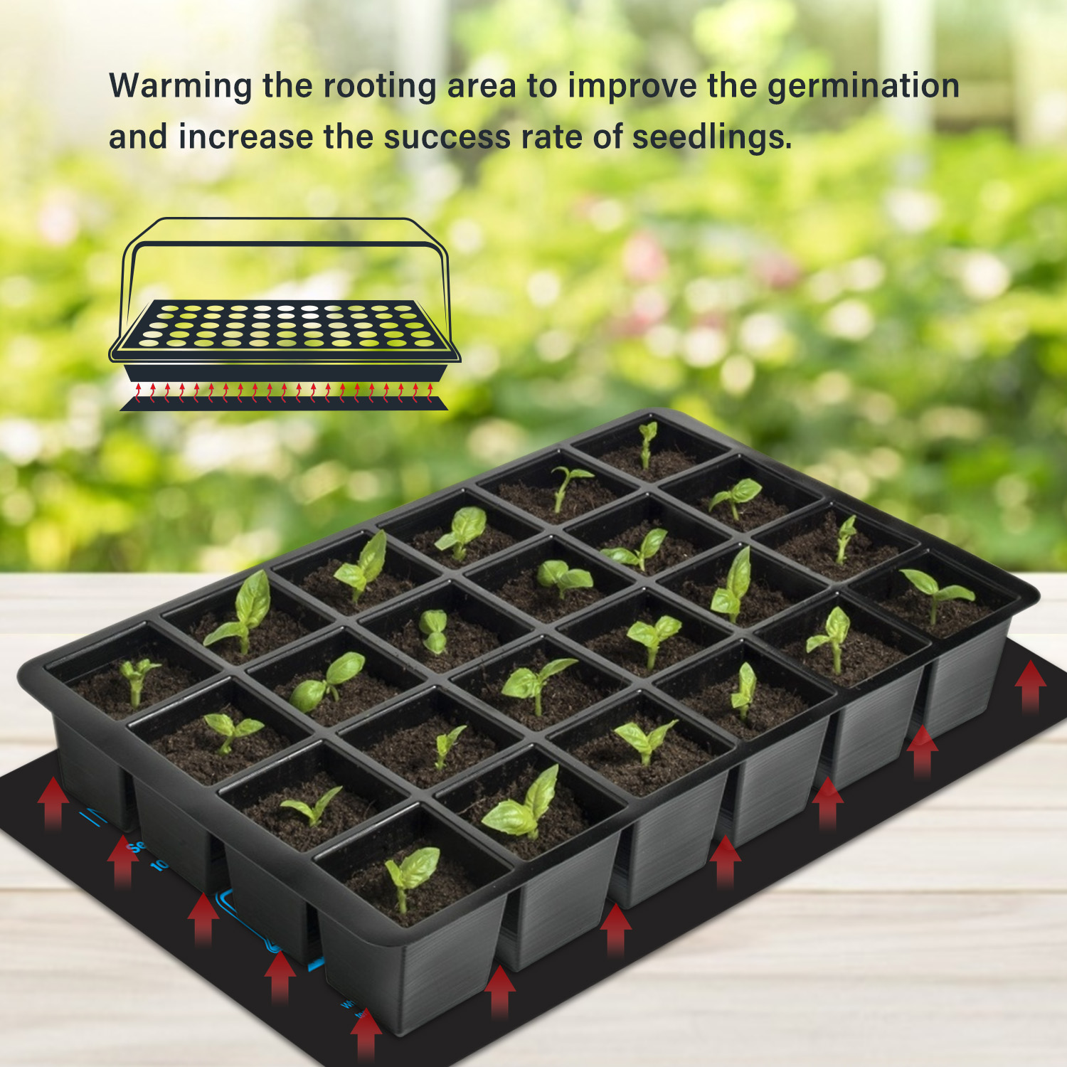20.75x10CM EU/US/UK/AU Plug Se - огляд і ціна Seedling Heat Pad